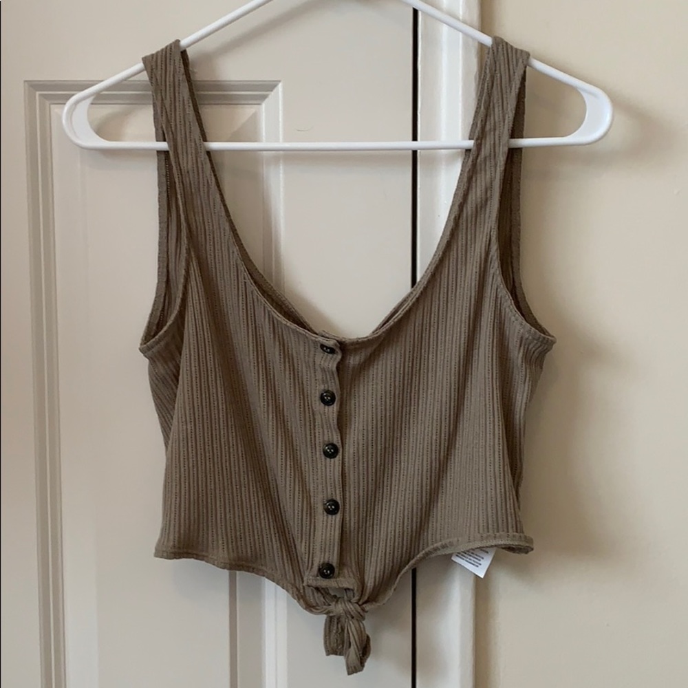 Olive Green Crop Top